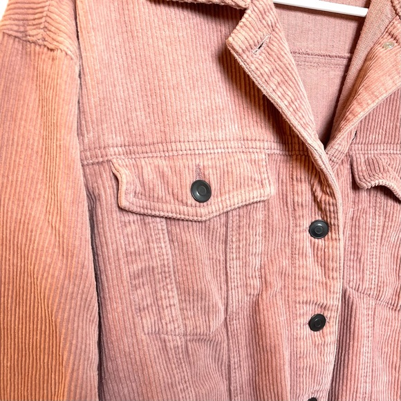 Women’s Paraphrase Pink Corduroy Oversized Jacket 100% cotton - Picture 4 of 8